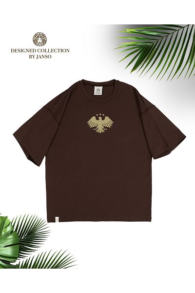 JANSO GROUP -Women's Cotton Printed Eagle Tshirt Oversize Large Size