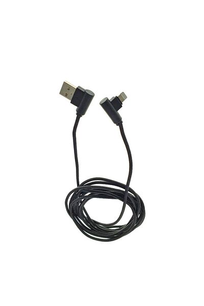 OEM USB 2.0 cable compatible with lightning connector, 90 degree angle on both ends, 300 cm long