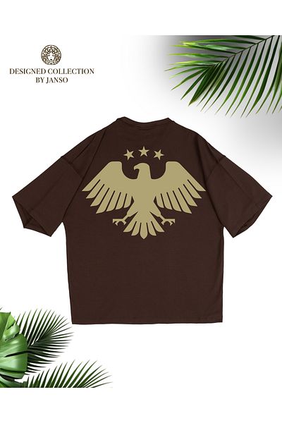 JANSO GROUP -Women's Cotton Printed Eagle Tshirt Oversize Large Size
