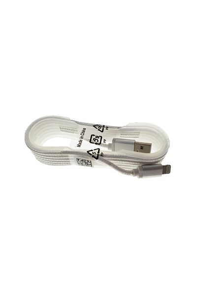 OEM USB 2.0 lightning cable, textile sheath, 100cm, white