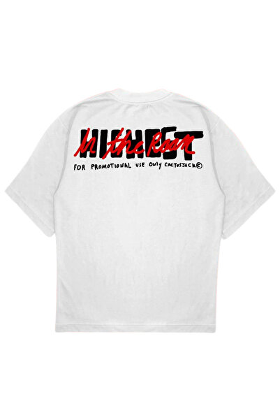 SVART WEAR Tricou HIGHEST RAGE tricou supradimensionat ALB