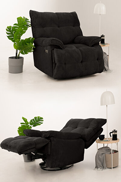 Eymense Soft Elektrik Mekanizmalı Tv Baba Koltuğu Sallanır Antrasit