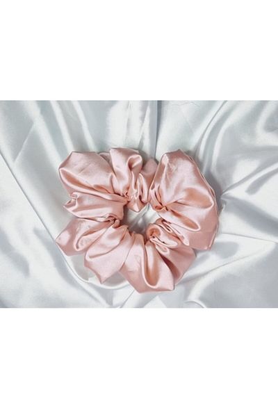 Alma XL Satin Hair Elastic, Powder Pink, Alma