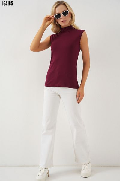 modaserdem Sleeveless Body 4348 - Claret Red