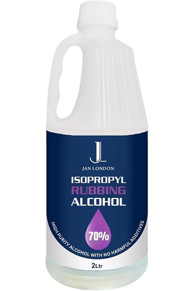 JAN LONDON Isopropyl Rubbing Alcohol 70% 2Liter | Antiseptic & Cleaner for Wounds, Surfaces & Electronics