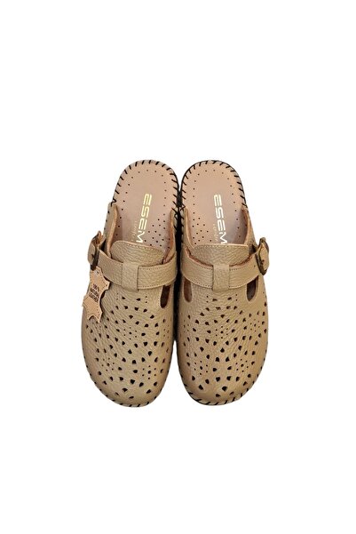Esem 825 Genuine Leather Women's Sabo Slippers