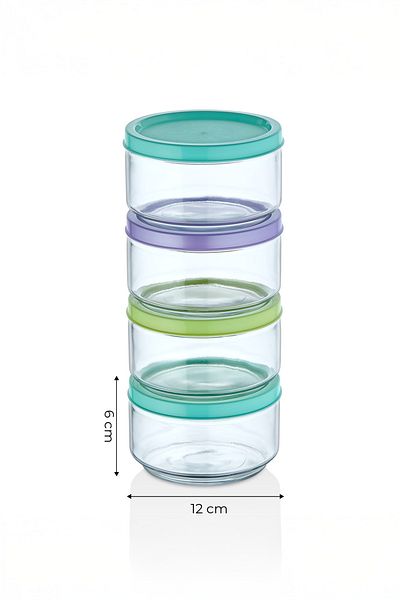 Kitchen Life Set of 12 Vacuumed Glass Breakfast Storage Containers with Silicone Lids