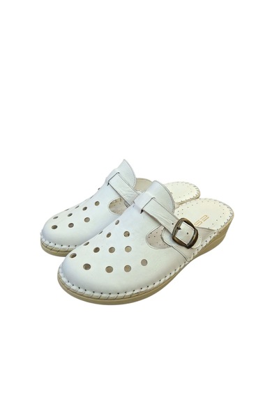 Esem 825-1 Genuine Leather Women's Sabo Slippers