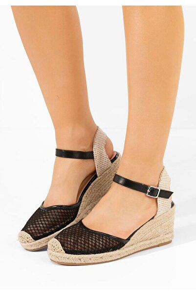B T Shoes Sandale tip espadrile Shellyana negre