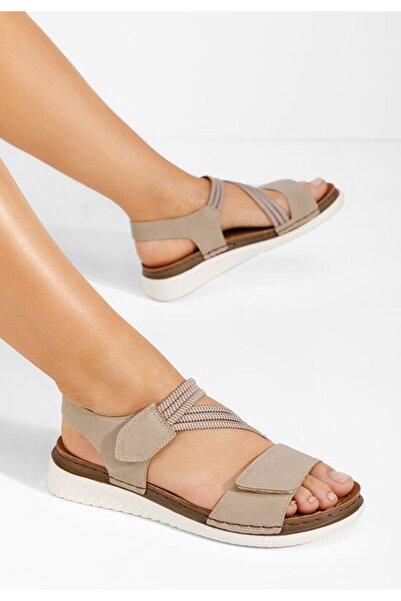 B T Shoes Sandale cu talpa groasa Hama bej