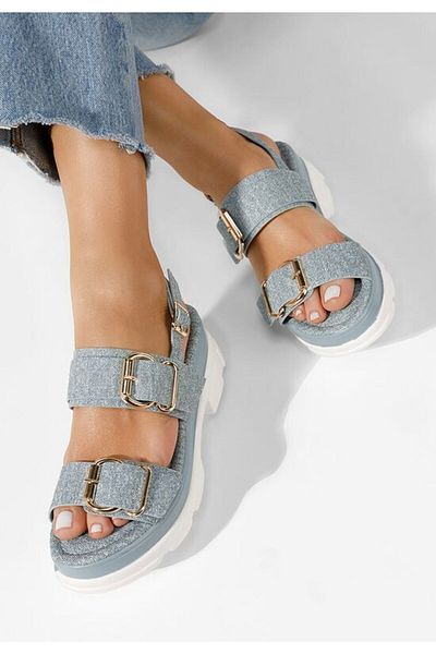 B T Shoes Sandale cu platformă Raphaela bleu