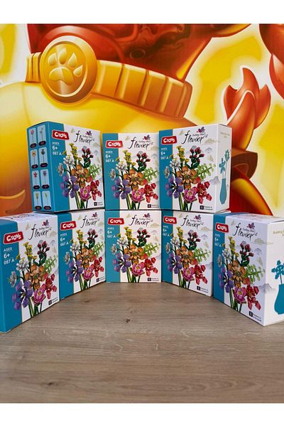 scntoys Decorative Flower Bouquet Building Set Lego Flower Lego 500+ Pieces 8 Boxes Full Set Special Set