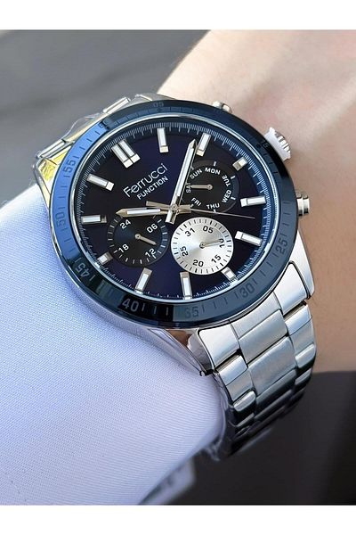 Ferrucci Men's Functions Active Metal Cord Wrist Watch