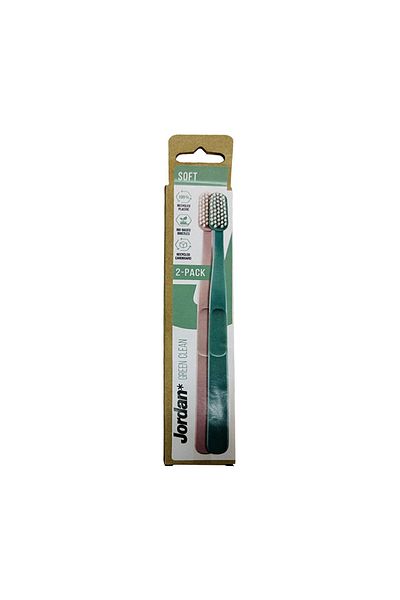 JORDAN Green Clean Toothbrush Soft 1+1