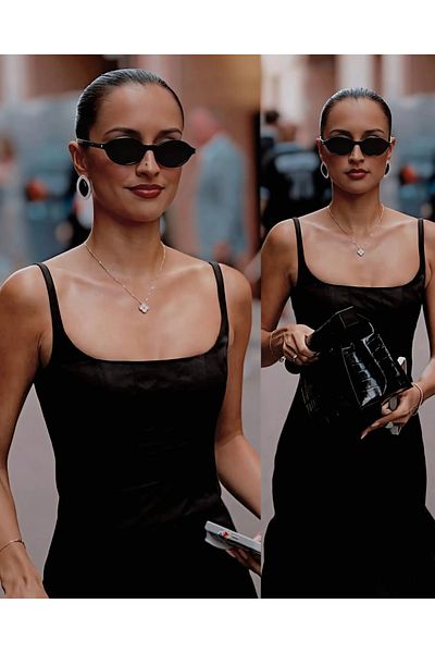 Saint Laurent Paris Sl 751 Jeanne 003 50-19 Women's Sunglasses, Oval Frame, Black Lens, Uv400
