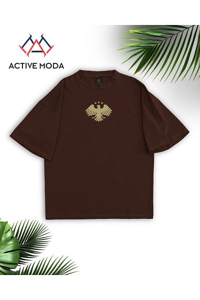 ACTIVE MODA -Men's Cotton Printed Eagle Tshirt Oversize Big Size