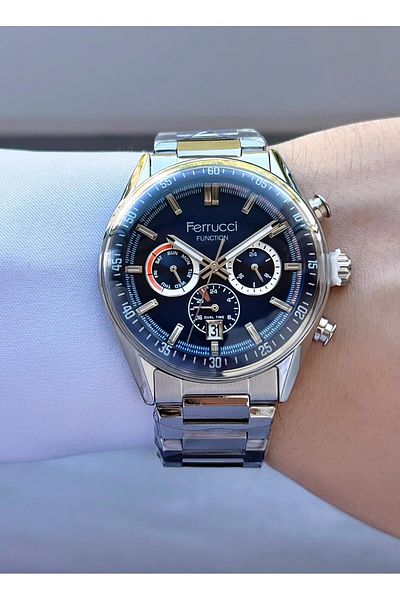 Ferrucci Men's Functions Active Metal Cord Wrist Watch