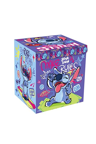 Disney Stitch Lisanslı Kapaklı Oyuncak Kutusu Weird 30x30x30 cm
