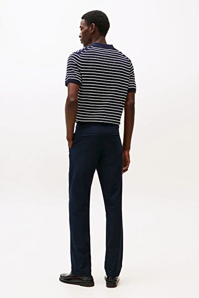 Tommy Hilfiger Erkek Regular Fit Düz Kesim Chino Pantolon - Lacivert