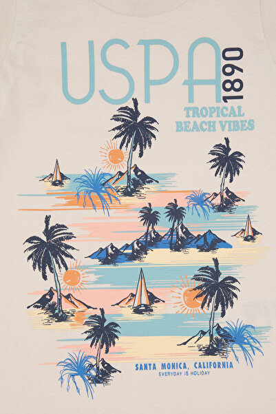 U.S. Polo Assn. Erkek Çocuk Bej Pijama Takımı 50310822-VR011