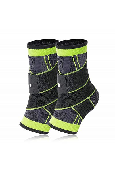 Lurgote Set of 2 adjustable compression bandages Lurgote, nylon/latex, black/green, XL