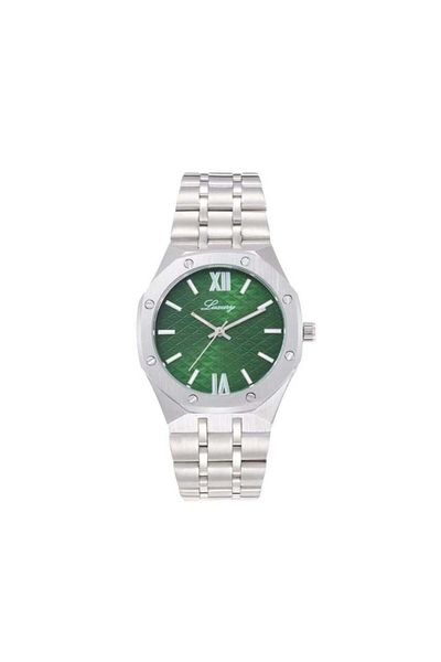 Luxure Men's silver stainless steel watch