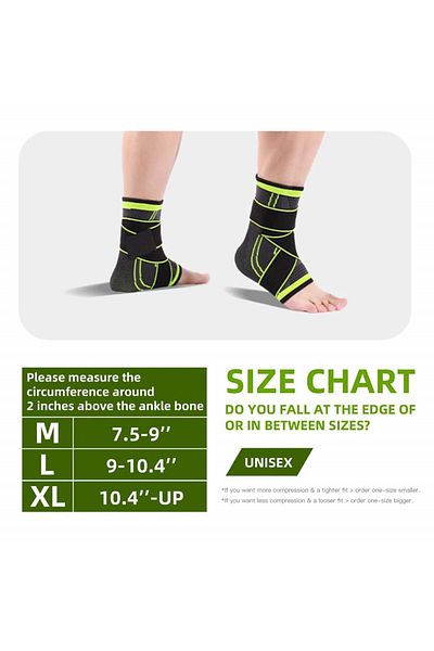 Lurgote Set of 2 adjustable compression bandages Lurgote, nylon/latex, black/green, XL