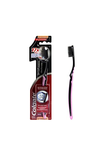 Colgate Black Charcoal Slim Soft Toothbrush Assorted Colour 1 pc