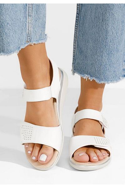 B T Shoes Sorevia white orthopedic sandals