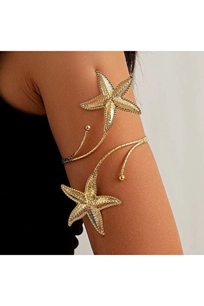 YENGEÇ Gold Yıldız Model Pazı Bilekliği