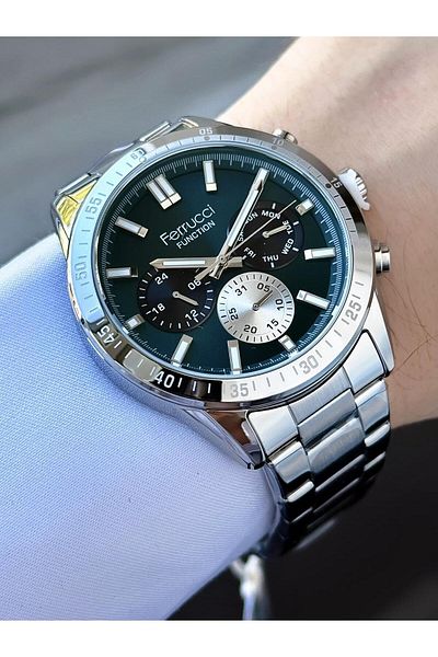 Ferrucci Men's Functions Active Metal Cord Wrist Watch