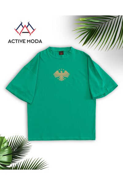ACTIVE MODA -Men's Cotton Printed Eagle Tshirt Oversize Big Size