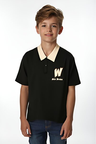 ALANAQA تيشرت ولادي اوفر سايز للجنسين من عمر 3 - 13 سنة