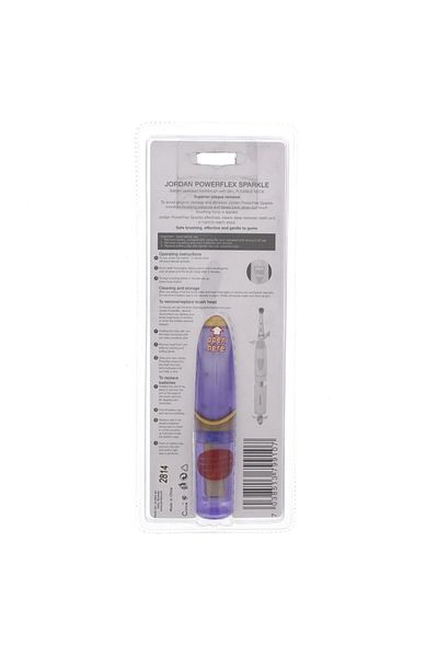 JORDAN Powerflex Sparkle Battery Operated Toothbrush Soft Assorted Colours