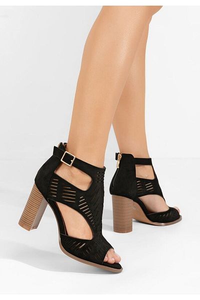 B T Shoes Sandale groase Cassey negre