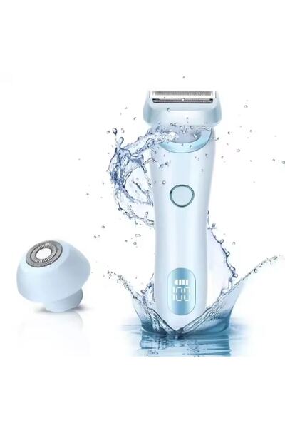 A ATAB Ηλεκτρική ξυριστική μηχανή 2 σε 1 με 2 εναλλάξιμες κεφαλές, IPX7, οθόνη LCD, εργονομικός σχεδιασμός, USB Type-C,