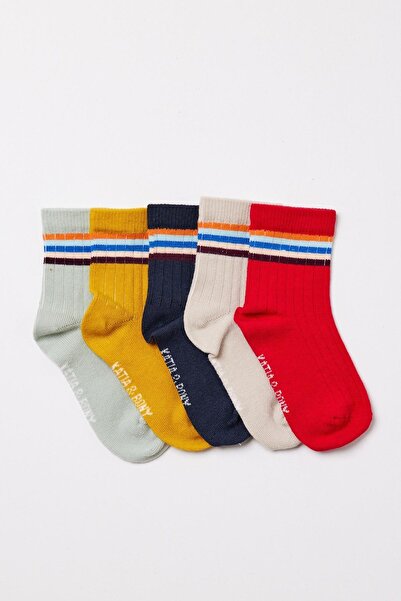 Katia&Bony 5 Pack Baby Striped Socks Multi Color