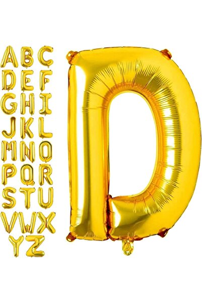 tedaks 1 Piece 16 Inch 36 cm D Letter Gold Foil Balloon