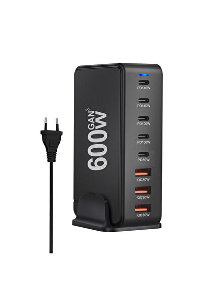 Choice شاحن سريع 600 واط من Gan Fast Charge 3.0 USB Type C للهواتف المحمولة م...