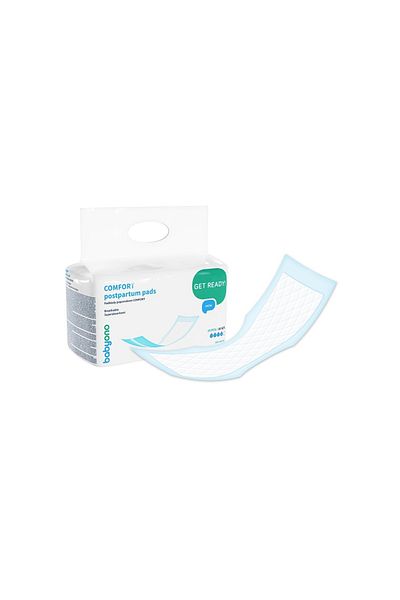Babyono Set 10 absorbante postnatale conturate cu forma anatomica, 597, Alb