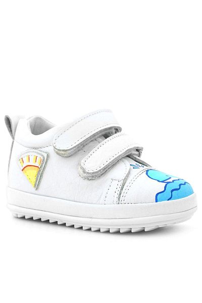 Rakerplus Tbons Special Design Scrat Genuine Leather White First Step Shoes