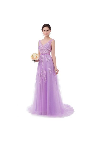 OEM Rochie Sabrina lila lunga