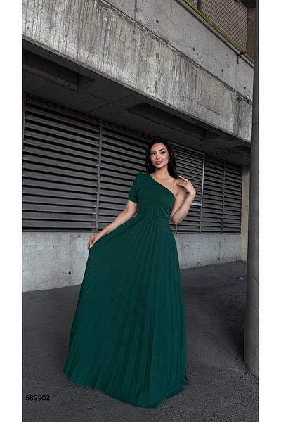 Modafeminen Βραδινό φόρεμα με πλισέ με έναν ώμο 582902 Emerald