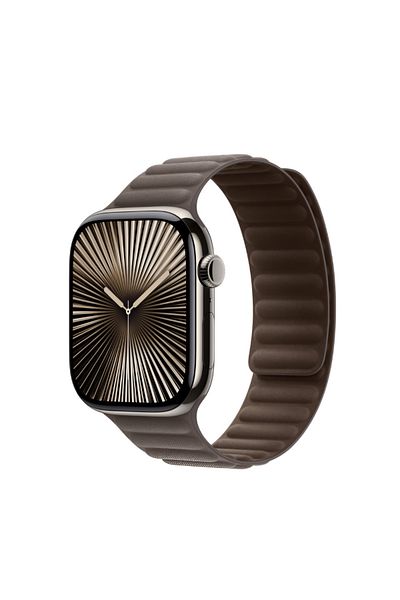 THD Magnetic smartwatch strap, THD, compatible with Apple Watch 46 mm series 10, universal size, brown