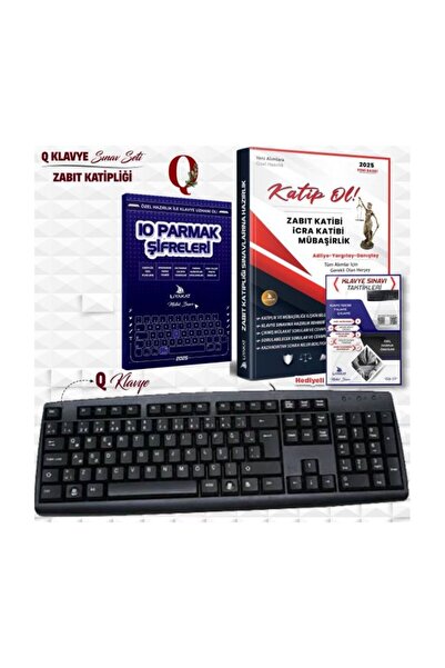 Liyakat Yayınları Katip OL- Full Q Klavye Seti (Klavye Sınavı Aşaması İçin) Hediyeli