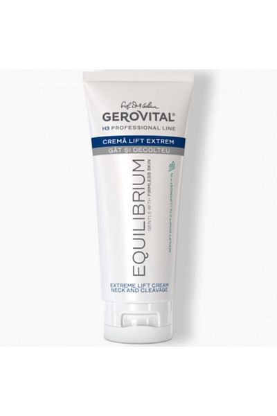 GEROVITAL Cremă Lift Extreme Gerovital H3 Equilibrium pentru gât și decolteu, 200 ml