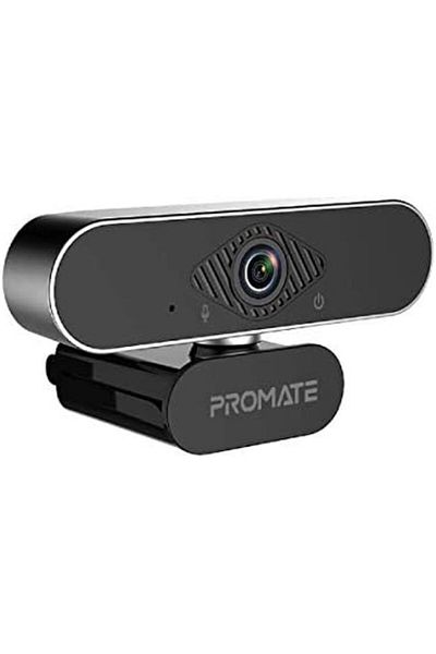 Promate كاميرا ويب بروميت بدقة 1080 بكسل مع ميكروفون وتركيز تلقائي ممتاز وكاميرا ويب USB احترافية عالية الدقة بالكامل مع ضوضاء مدمجة