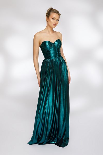 Atmosphere Fashion Rochie lungă din lycra turcoaz