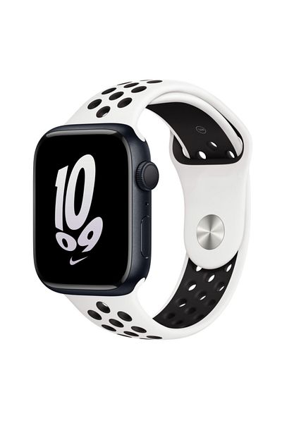 THD Curea Sport Alba Cu Orificii De Ventilatie Negre Pentru Apple Watch 45 Mm Seria 8, Apple Watch Ultra