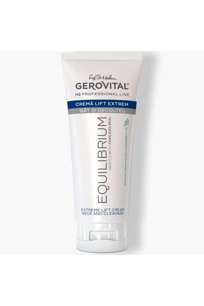 GEROVITAL Cremă Lift Extreme Gerovital H3 Equilibrium pentru gât și decolteu, 200 ml